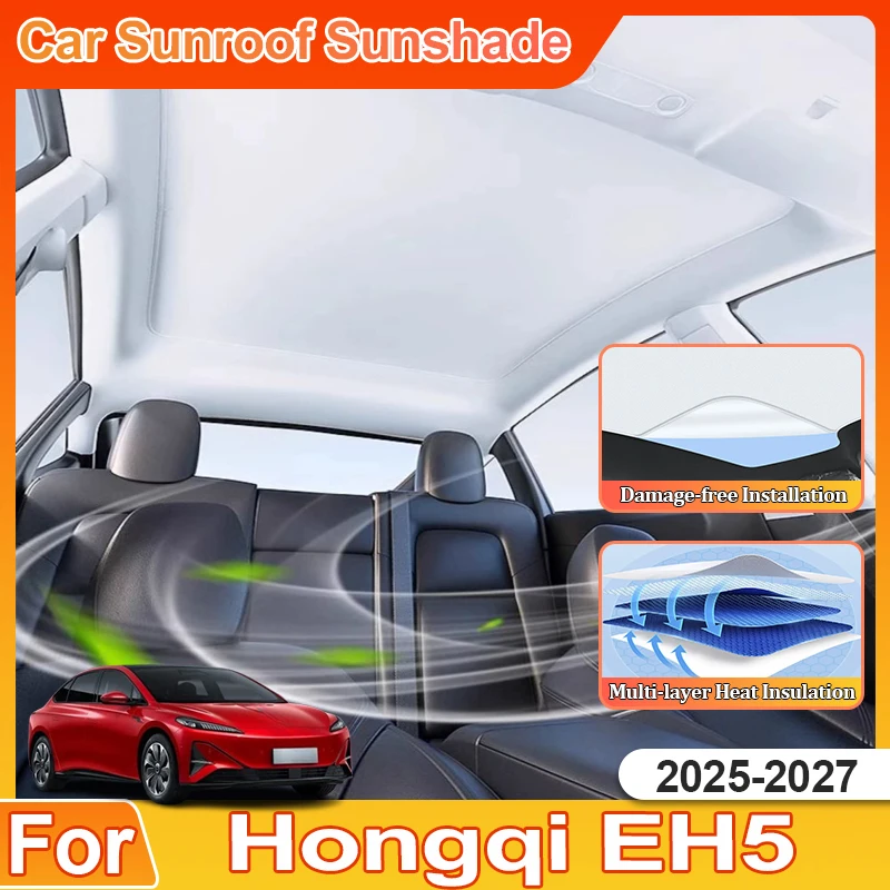 

Car Sunshades For Hongqi EH5 Tiangong 05 Accessorie 2025 2026 2027 Electrostatic Adsorption Sky Curtain Sunshade Heat Insulation