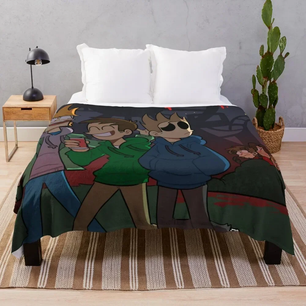 

Eddsworld main characters Throw Blanket Reusable Durable Soft Blanket for All Seasons