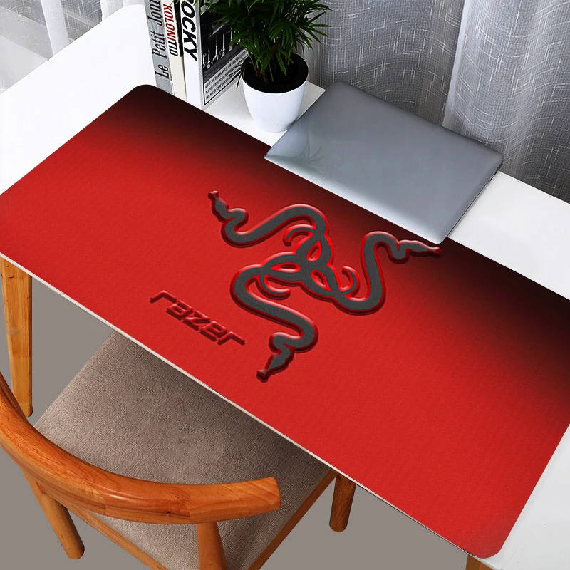 وسادات ماوس Red RAZER Mouse Pad ملحقات ألعاب كبيرة الحجم ولوحة مفاتيح سريعة وقفل مطاطي وحافة مكتبية ولوحة ماوس عصرية للكمبيوتر المحمول