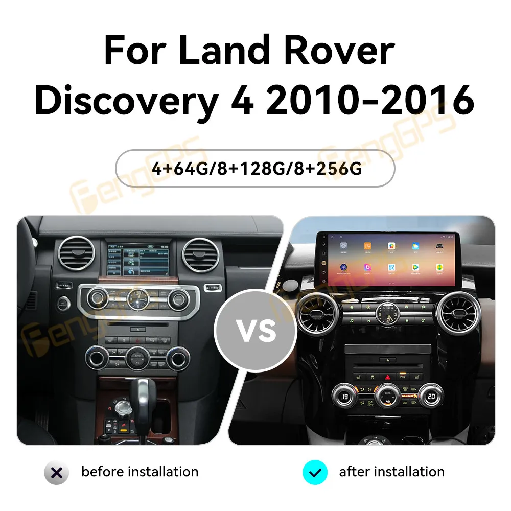 

12.3 Inch Android 13 Car Radio CarPlay For Land Rover Discovery 4 2010-2016 Touch Screen Multimedia Player GPS Navigation DSP BT