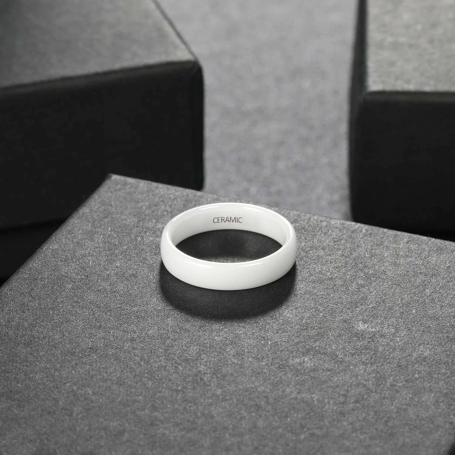 Kolmnsta 4mm Schwarz Keramik Ring für Mann Engagement Hochzeit Ringe Fit Männer Frauen Paar Schmuck bague homme anillos mujer – Detail 10