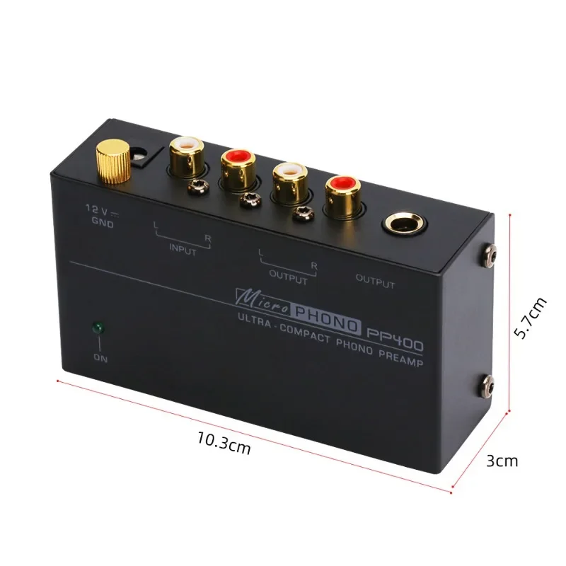 Compact Phono Preamp Music Monitor Signal Amplifier for Record Players