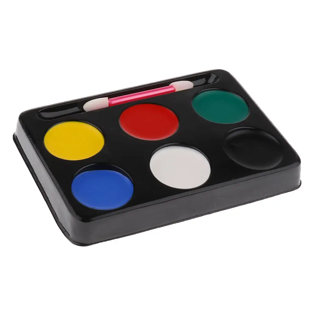 لوحة دهانات الوجه مجموعة مكياج متعددة الألوان مجموعة أدوات رسم فنية لفساتين الهالوين الكرنفالية