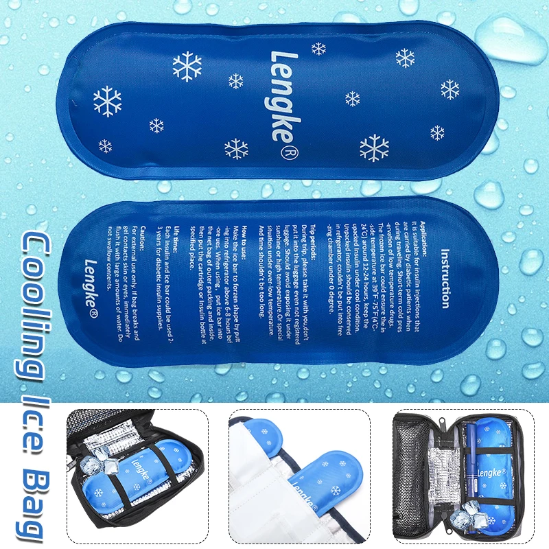 Ice Packs Cold Reusable Insulin Injuries Cooler Compress Nylon Travel Freezer Wrap Knee Soft Hot Cool Medication or Aid First