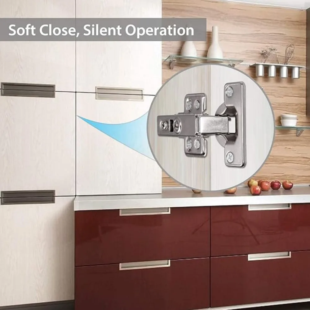 Straight Arm Full Coverage Hinge Door Wardrobe Cushion Hinge Automatic Adjustment Off Silent Buffer Damper Hardware Furniture
