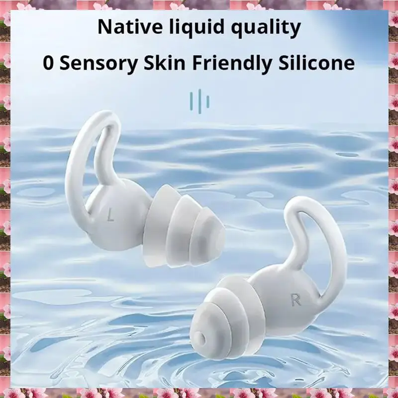 

2025 Soundproof Earplugs Three Layer Silicone Earplugs Waterproof Swimming Ear Plugs Sleep Noise Reduction Comfortable Easy Inst