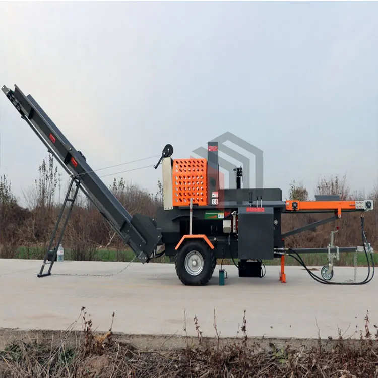 Germany 50 Ton Firewood Processor Gas PTO Driven Large Industrial Log Splitter