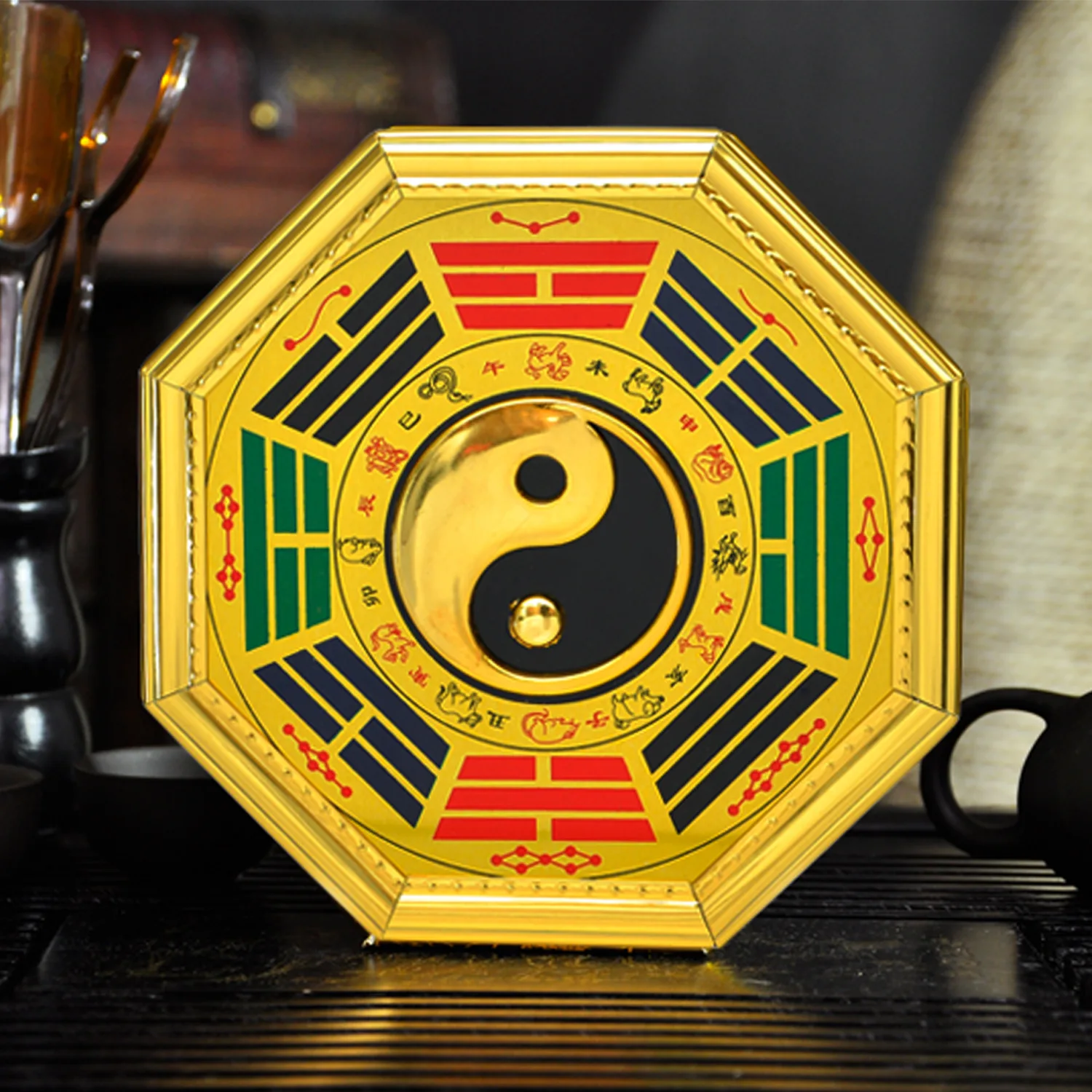 3PCS Wholesale Buddhist Taoism supplies HOME Door porch exorcise evil spirits Exorcism Yin Yang BA GUA mirror talisman