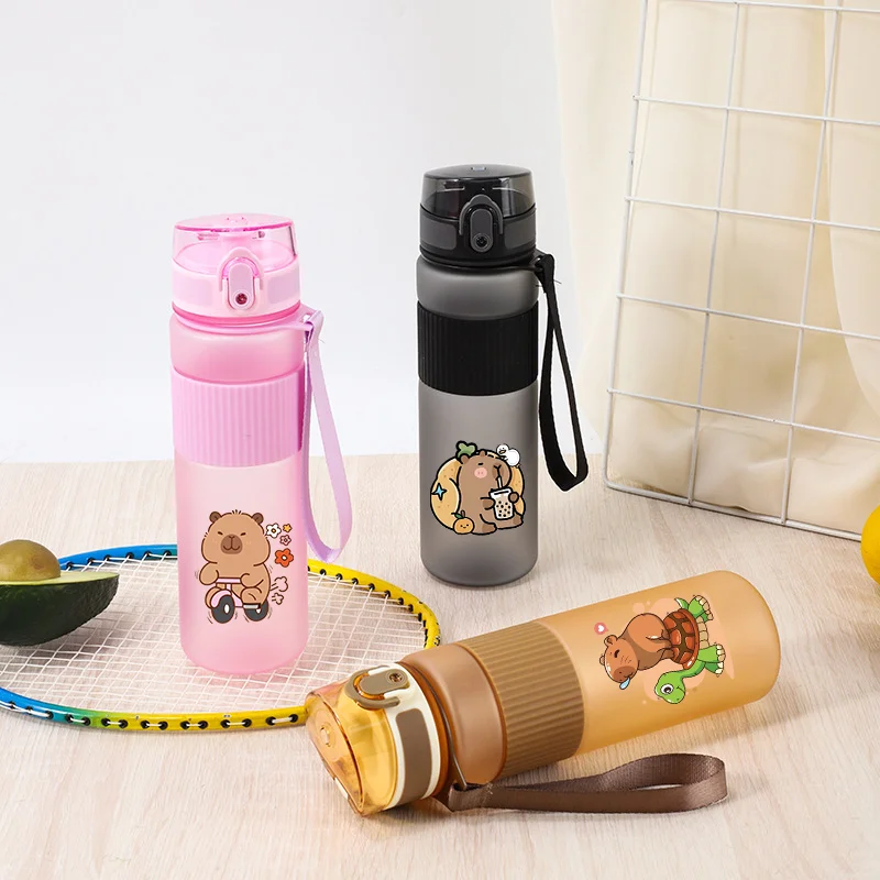 

Capybaras Summer Drinking Glasses Outdoor Portable Sport Water Bottle Cartoon Sports Drop Resistant Supplies Travel Creative Cup