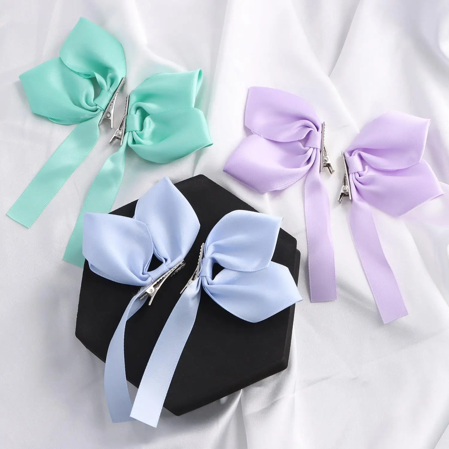 لطيف Bowknot مقاطع الشعر الأزياء الحلو إكسسوارات الشعر الجانب كليب غطاء الرأس أغطية الرأس الشريط فيونكات شعر مقاطع دبوس الشعر الفتيات #2