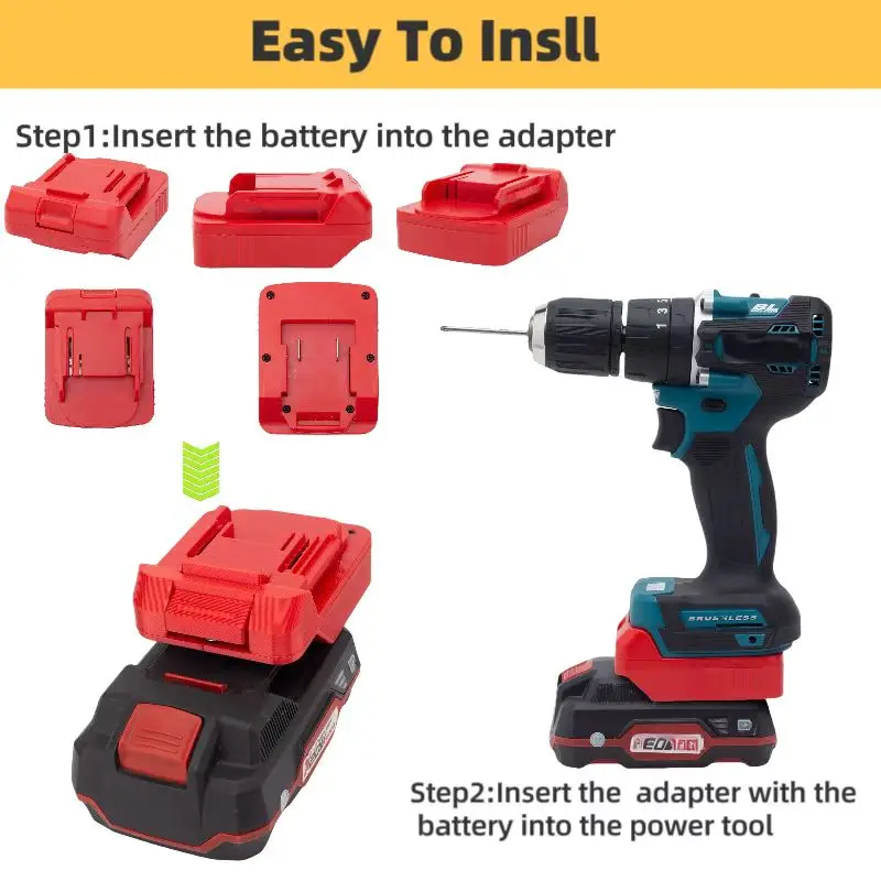 Batterieadapter für Makita Parkside Lithium-Konverter, Konverter zu bürstenlosen Makita Parkside-Werkzeugen (nur Adapter)