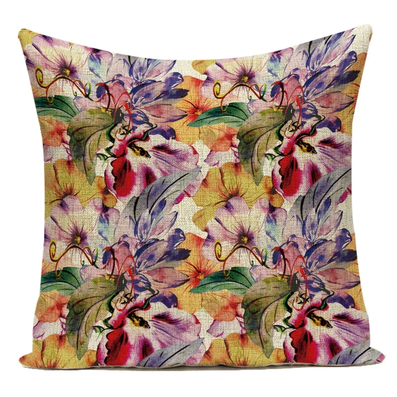 colorful 3D flower cojines decorativos para sofa pillow cushion cover decoratives sofa home cushion cover living room almofadas