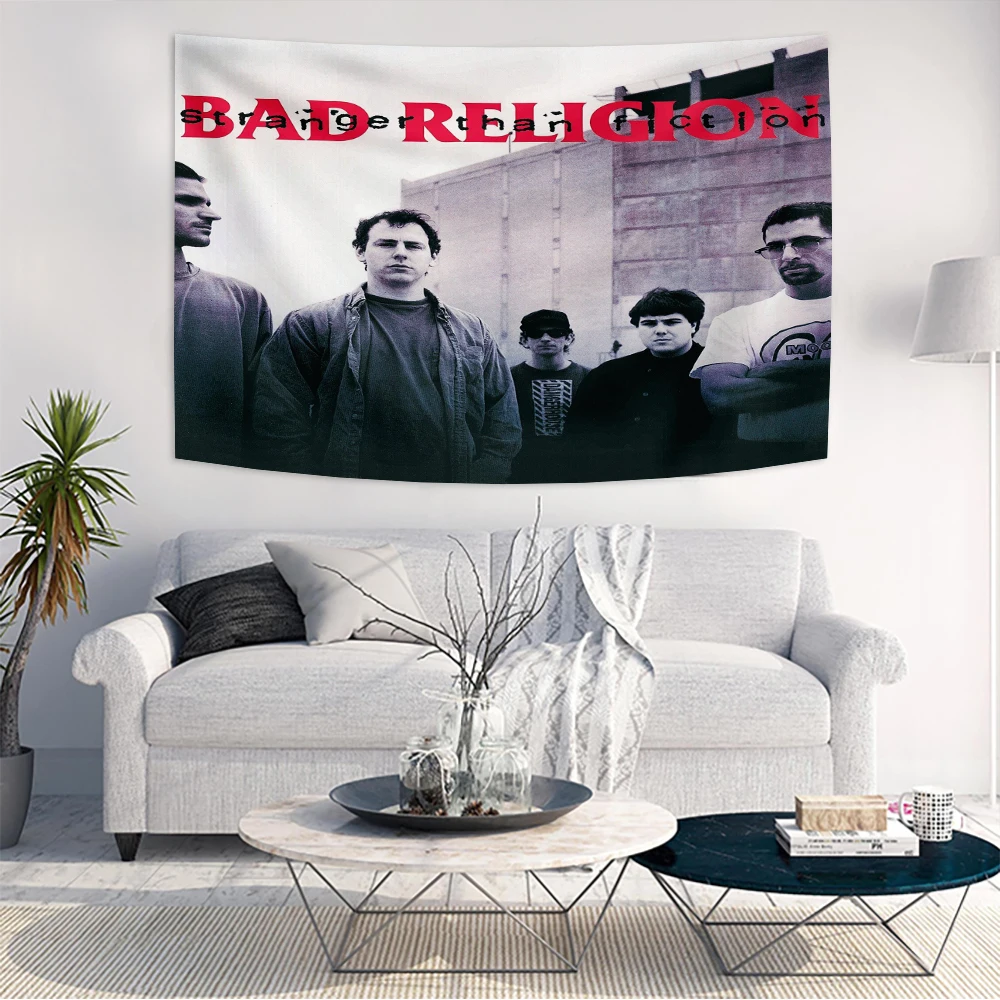 Bad Religions Punk Rock Band FLAG Polyester Printing Famous Los Angeles Band Banner For Decor