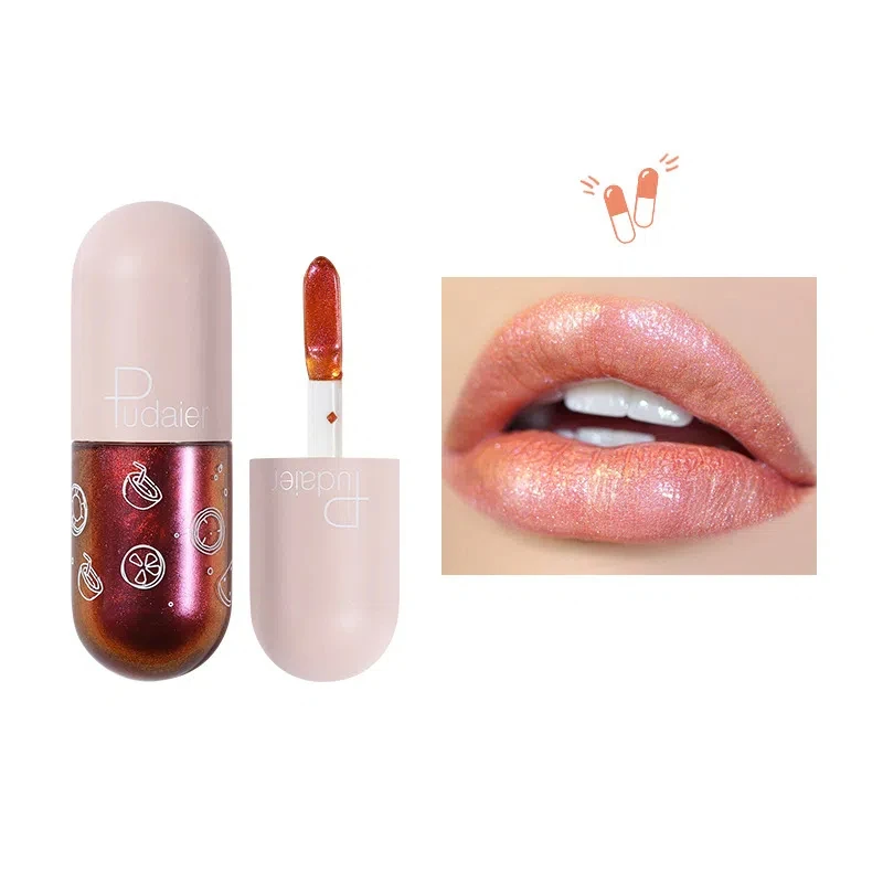 

Мини-капсульная глазурь для губ Pudaier, антипригарный и невыцветающий блеск для губ, увлажняющий блеск для губ с зеркальной отделкой