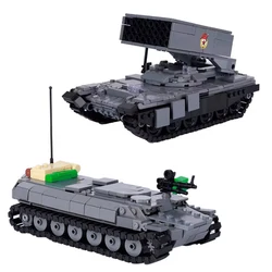 MOC Building Blocks World War II Military MT-LB Tracked Armored Vehicle TOS1A  Tank Model Children's Assembly Toy Birthday Gift