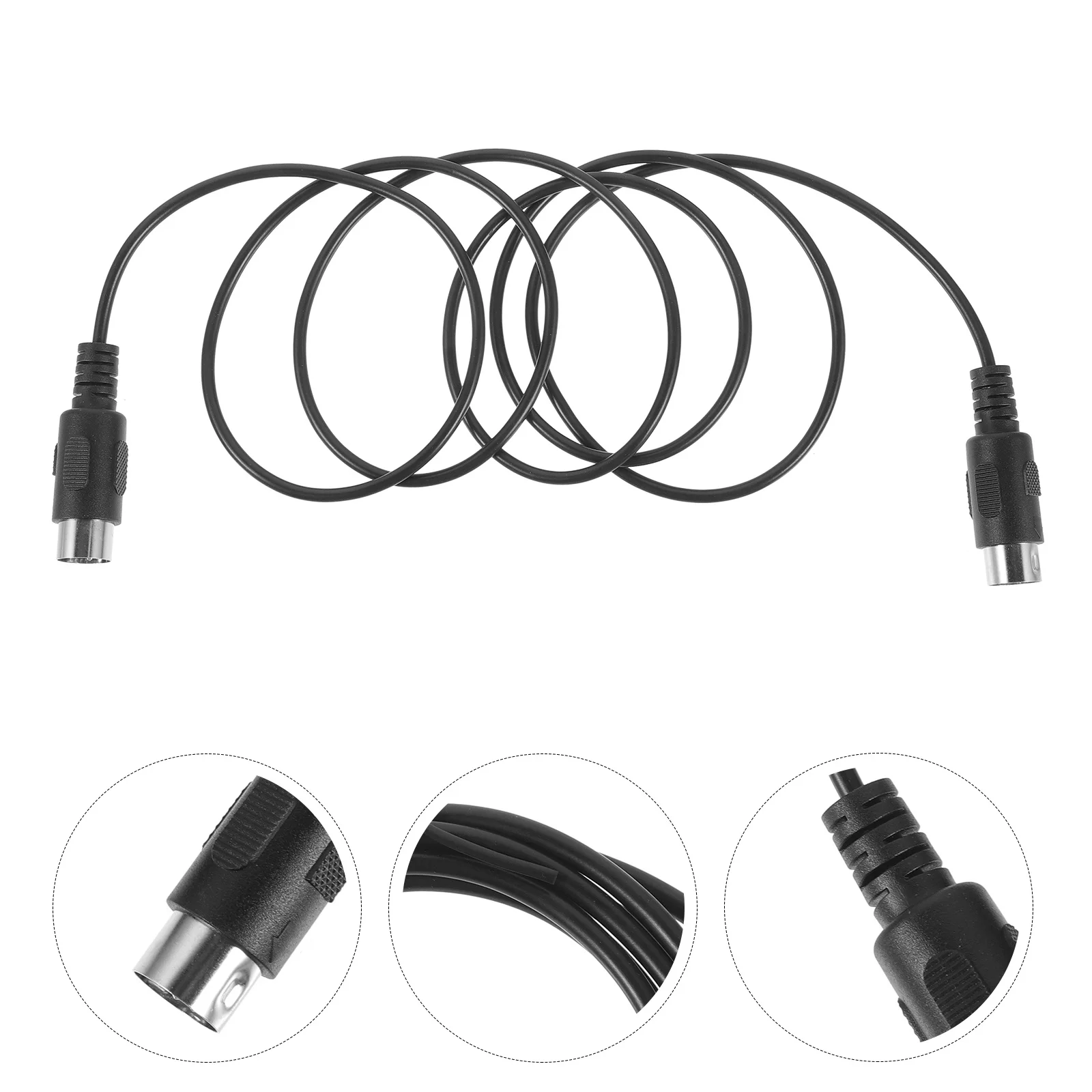 

Connection Cable 1m 5-Pin Din Male to Male Cord High Performance Durable Audio Equipment Keyboard Controller Accessory