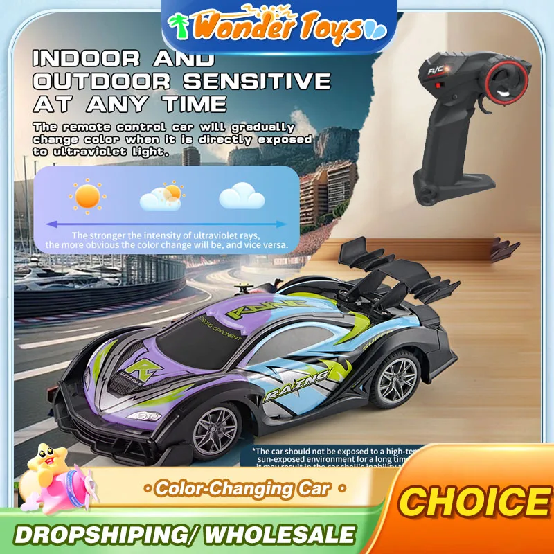 

Rc Cars Racing Drift Car 2.4G Photosensitive Color-Changing Remote Control Car Children's Radio Control Vehicles Model Toys Kids