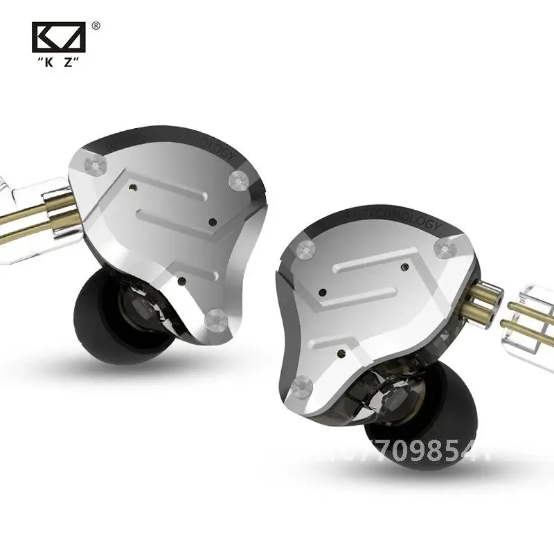 KZ ZS10 PRO 1DD+4BA HIFI Metal Headset Hybrid In Ear Earphone Sport Noise Cancelling Headset AS10 ZSN PRO CA16 ZSX C12 V90 VX T4