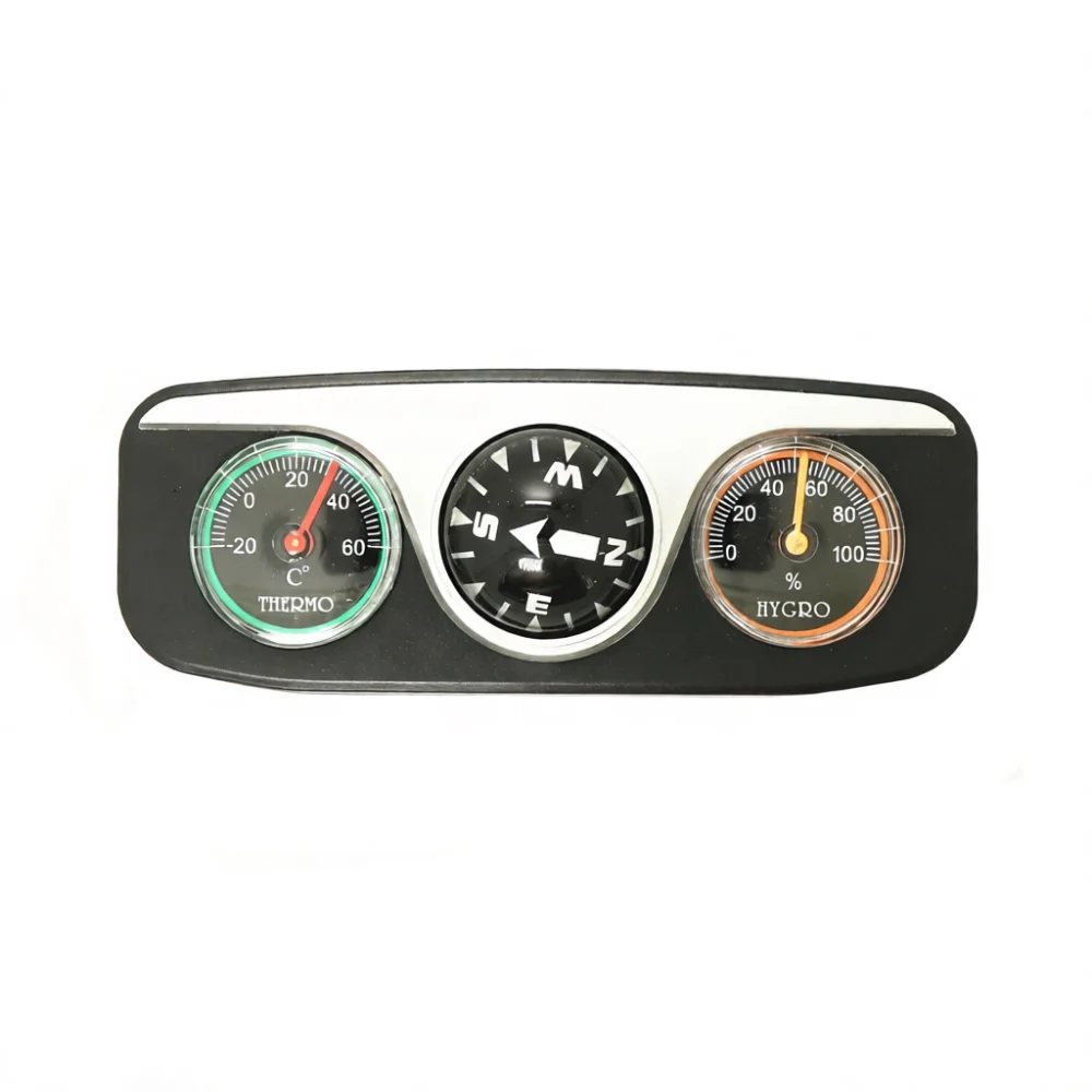 Car Dashboard Compass Thermometer Interior Accessory Navigation Guiding Device Auto Vehicle Direction Finder Mechanical
