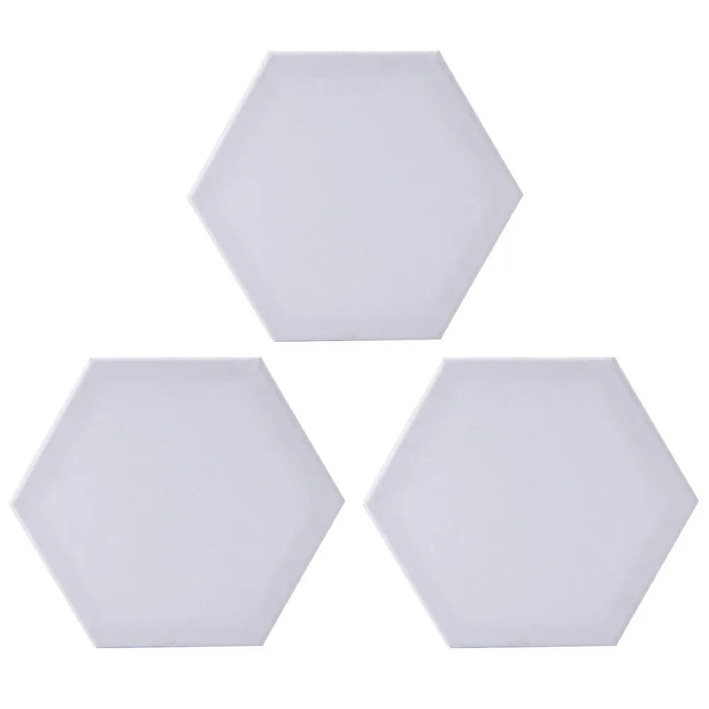 

3 pcs Hexagon Oil Painting Board 12.5Cm Thickened Artist Canvas Panel For Acrylic Tempera Diy Drawing Supplies Portable Sketch