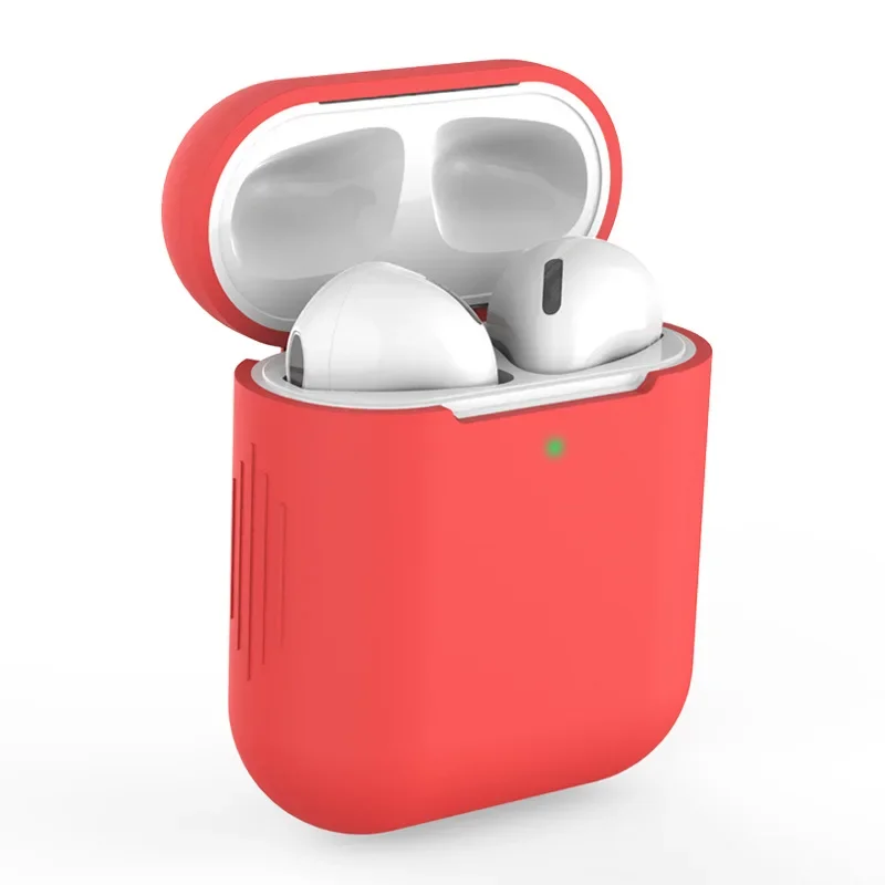 سماعات غطاء واقي لسماعات Airpods ، جلد نحيف ، مقاوم للتسرب ، صندوق شحن ، حافظة سيليكون لسماعات AirPod 1 ، Airpods 2