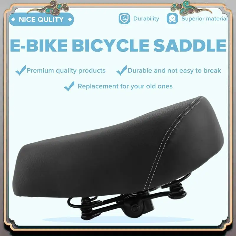 

Durable E-Bike Saddle Widen Four-Spring MTB Bike Saddles Soft Pad Electric Bikes Tricycle Scooter Seat Cycling Parts