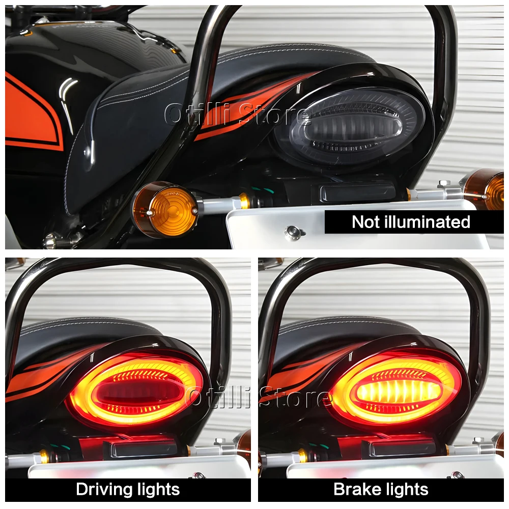 

Motorcycle LED Turn Signals Tail Light 2 Color Stop Brake Lamp Warning Tailght For KAWASAKI Z 900 RS Z900RS Cafe Z900 RS SE 2018