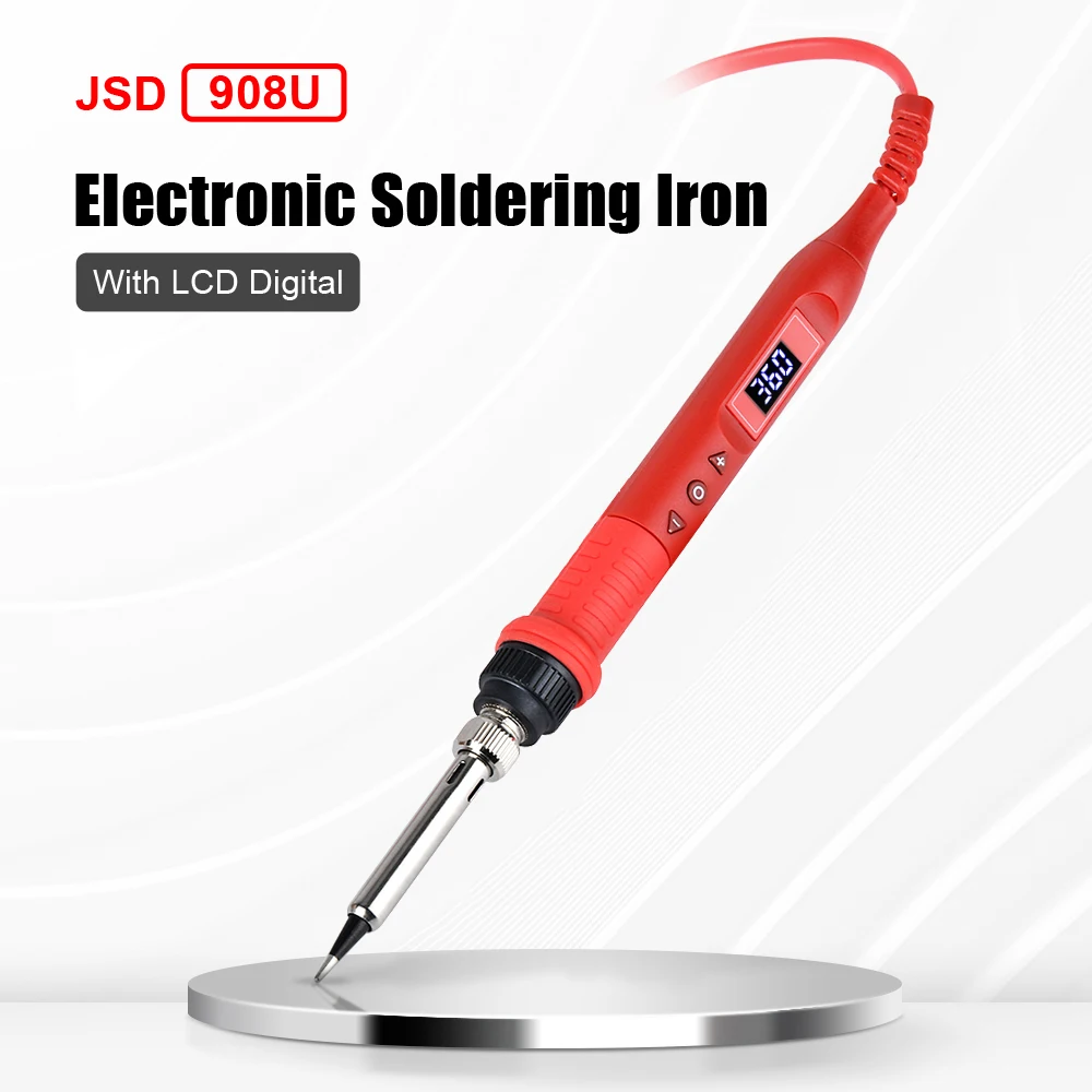 JCD 80W Soldering Iron 908U Update Multi-function Button Adjustable Temperature Soldering Station LCD Lighting Display Iron 908S