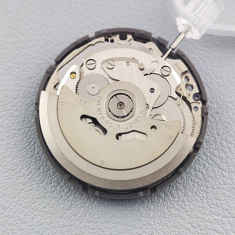 أبيض أسود الأصلي اليابانية ملحق NH36 ساعة ميكانيكية أوتوماتيكية حركة تاج 3 ساعة تاريخ/أسبوع استبدال أجزاء