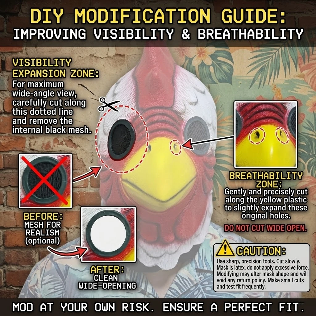 Latex Cartoon Rooster Head Cover Halloween Chicken Costume Mask Miami Cosplay Deluxe Cock Mask Animal Carnival Party Props image 5