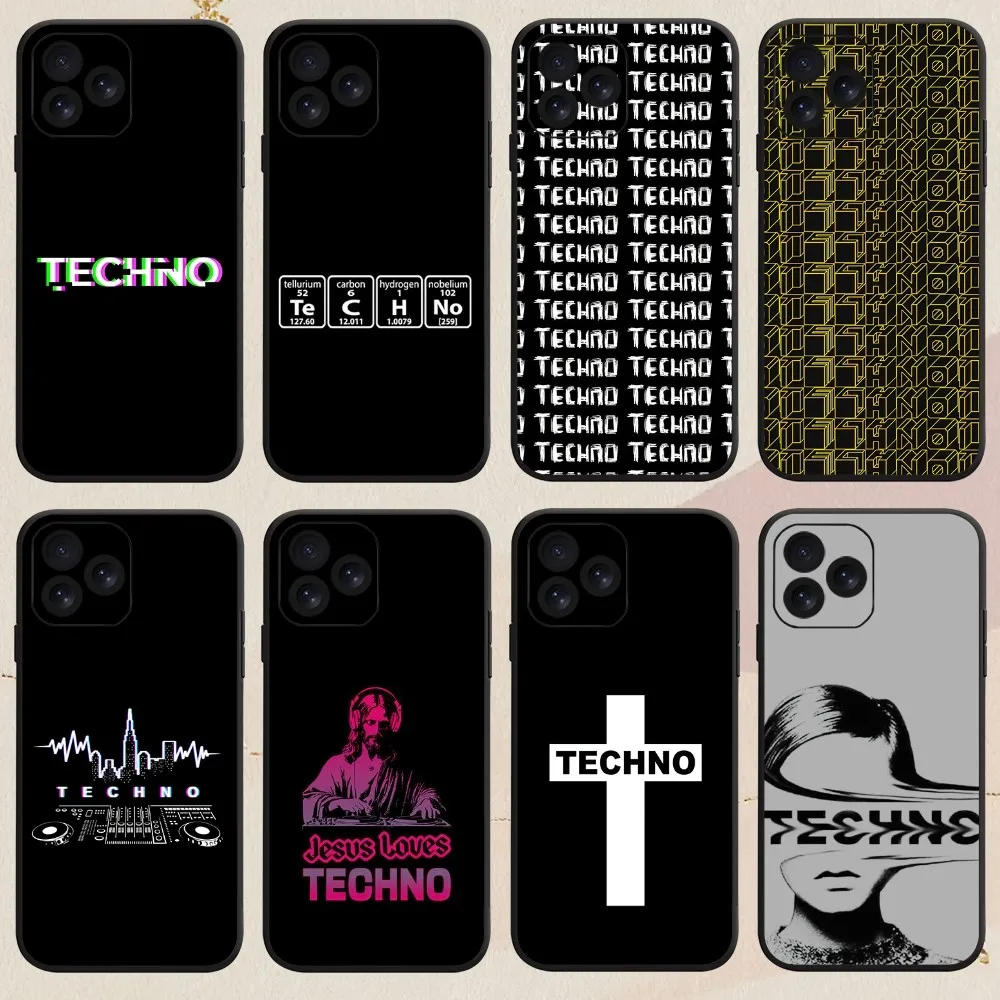 

Cool Techno Music Lovers Phone Case For iPhone 8 14 15 13 12 11 Mini X Xr XS Pro MAX Plus Shell