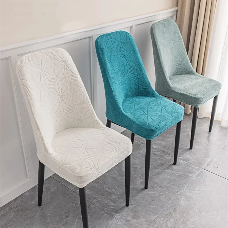 Jacquard Chair Covers Spandex Elastic Stretch Chair Slipcover High-soft Fabric Kitchen Hotel Chair Covers Banquet Living Room