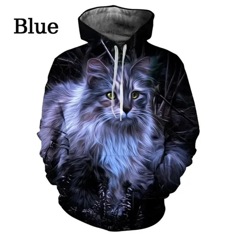

Cute Cat Pattern 3D Printing Hoodies For Men Women Hipster Funny Cats Pullover Sweatshirts Hoodies Casual Streetwear Tops