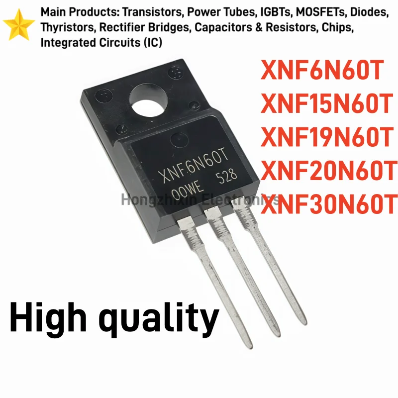 10PCS NEW XNF6N60T XNF15N60T XNF19N60T XNF20N60T XNF30N60T TO-220F 600V IGBT Power Transistor with Fast Recovery Diode