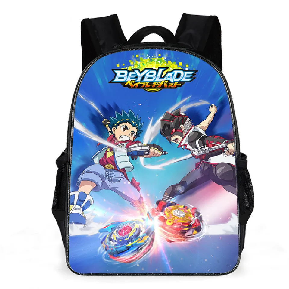 3D Anime Beyblade Mochila, Conjuntos de bolsas escolares para adolescentes meninos e meninas, Cartoon Kids Schoolbags, Japonês