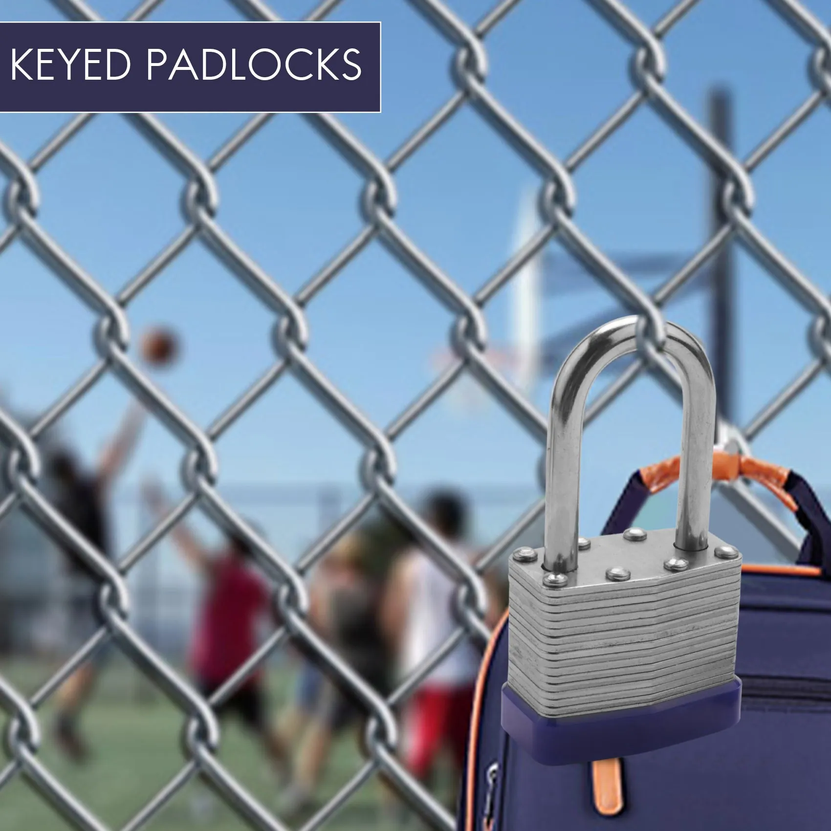 

BAAG-2 Pack Padlocks With Keys Shackle Padlocks Long Lock Heavy Duty Key Padlock Weatherproof Locks For Garden Shed Garage