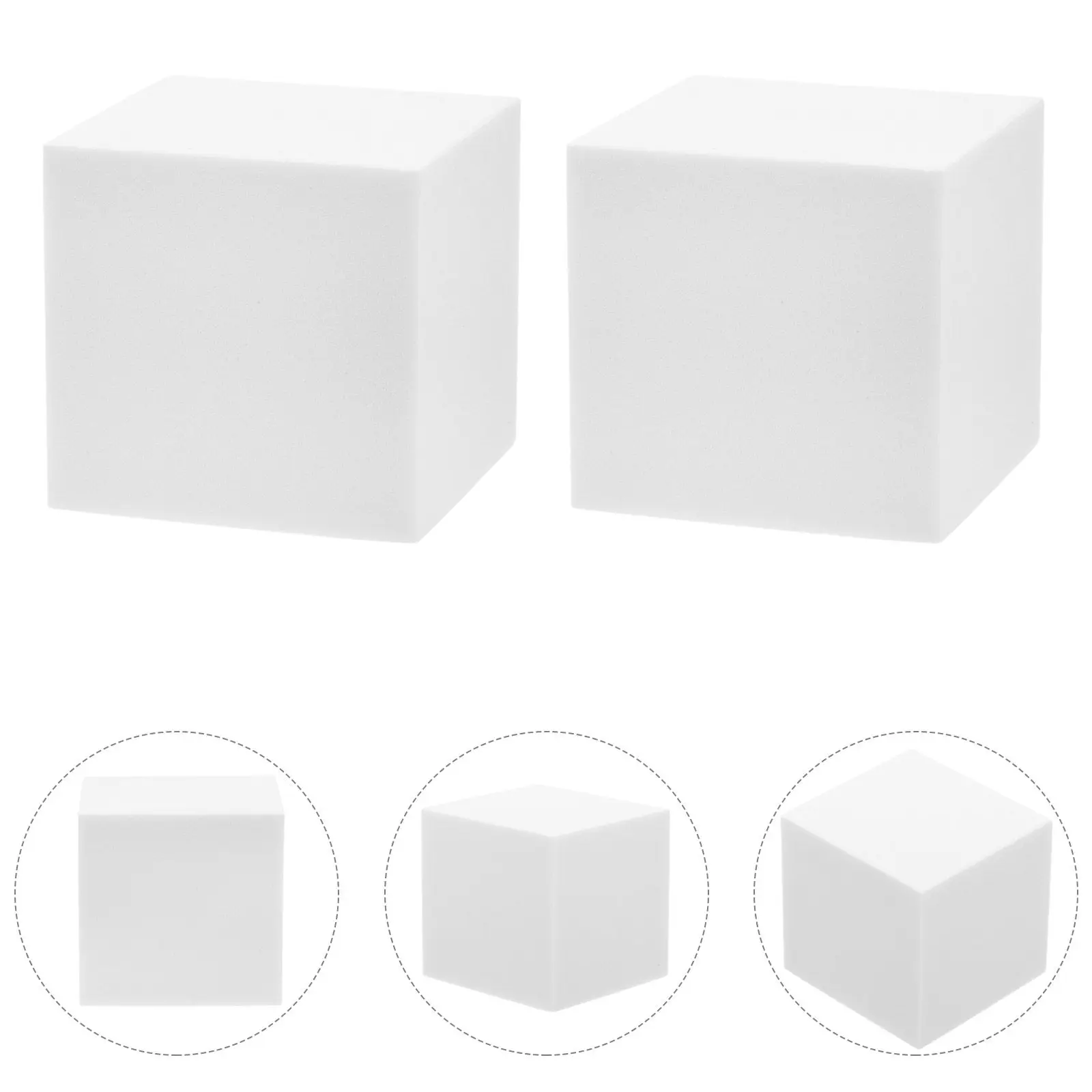 

6Pcs Large Blank Foam Cubes for Crafts Unpainted DIY Decoration Blocks Wedding Party Halloween Christmas School Art Projects