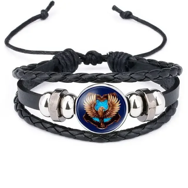 Harries Potter Serie geflochtenes Armband Magic Academy Glas Abzeichen Anhänger Anime Zubehör Souvenirs Party Geschenke für Kinder