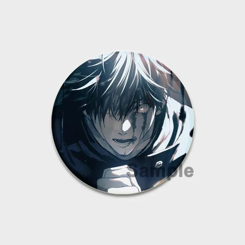 HD Print Round Handmade Anime Pins Ryomen Sukuna/Satoru Gojo Round Brooches Fushiguro Megumi/Itadori Yuji/Choso Cartoon Badge