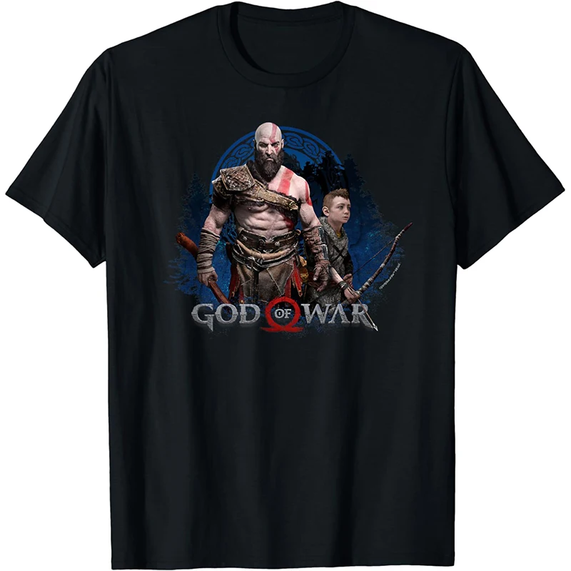 God of War Print Cotton T-Shirts Men Women Fashion Streetwear Oversized Short Sleeve T Shirt Harajuku Unisex Tees Tops Clothing