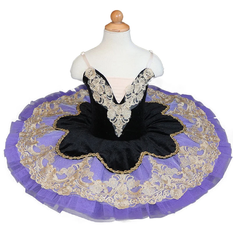 ピンク子供社交服スパンコールフラワーチュチュバレエドレス女の子のためのモダンダンスチュチュドレス女の子バレエプリンセスドレス