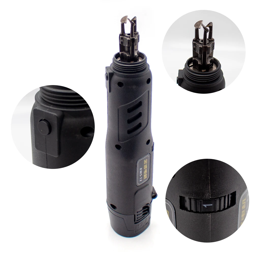 Imagem -03 - Portátil sem Fio Esmaltado Máquina de Descascamento Fio Fio Recarregável Stripper Cortador de Cabo Raspador de Pintura 2000ma 0.33.0 mm Ews12