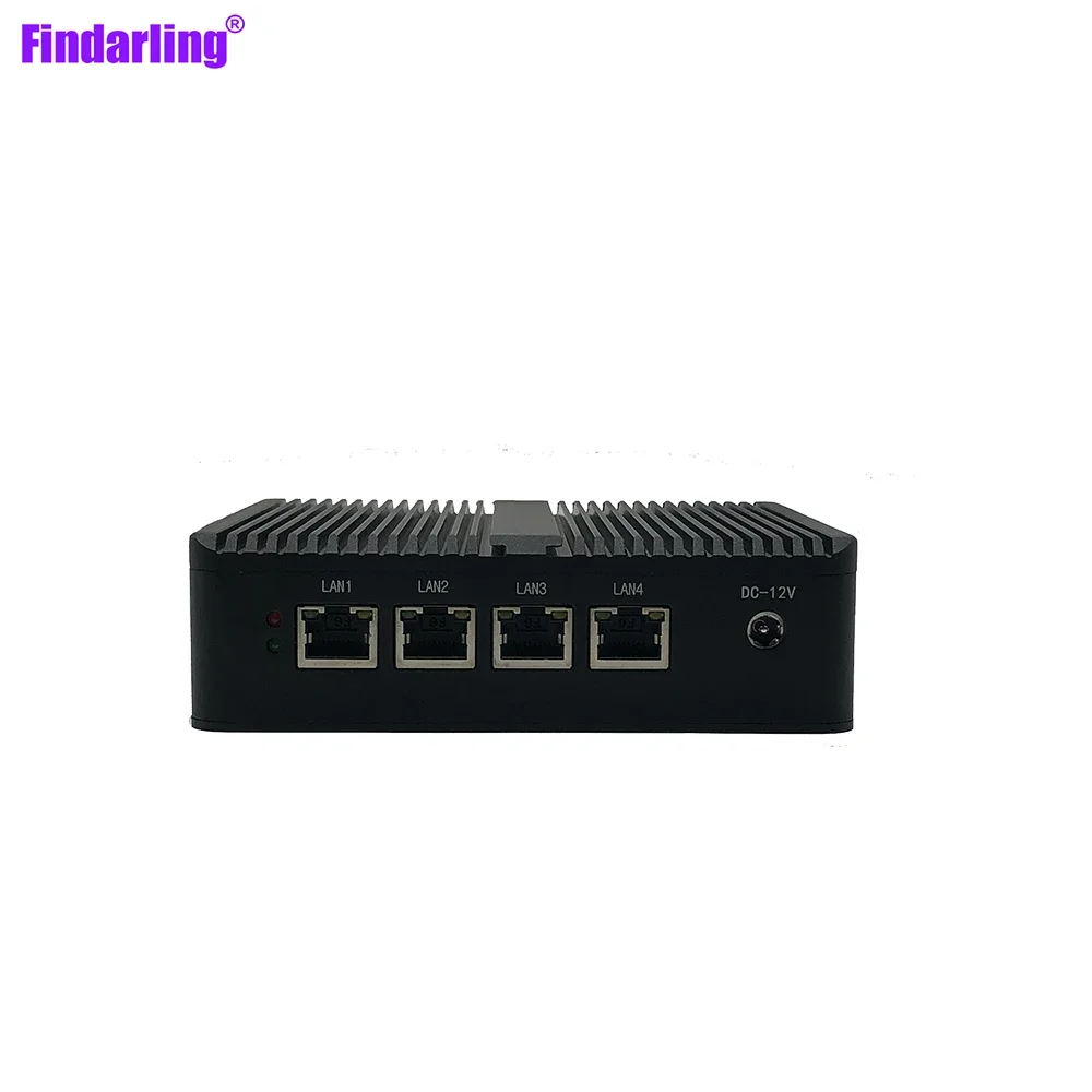 กล่องโลหะิตเตอร์ขนาดเล็ก CPU ไม่มีพัดลม E3825 Pfense คอมพิวเตอร์ตั้งโต๊ะ4*1000ม. Intel I211NIC LAN Linux HD VGA