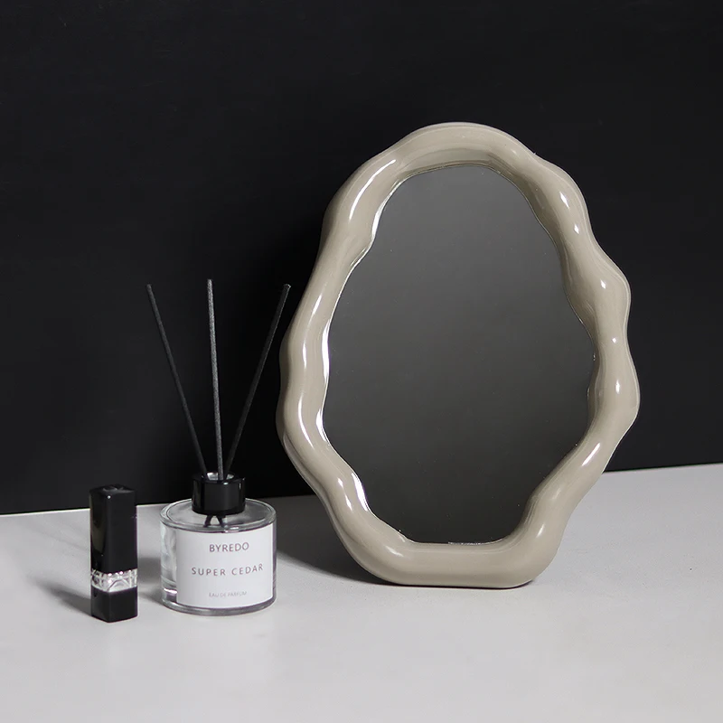 【EpeiusHome】 Nordic Light Luxury Clouds Special-Shaped Makeup Mirror Bedroom Dressing Mirror Internet Celebrity Irregular