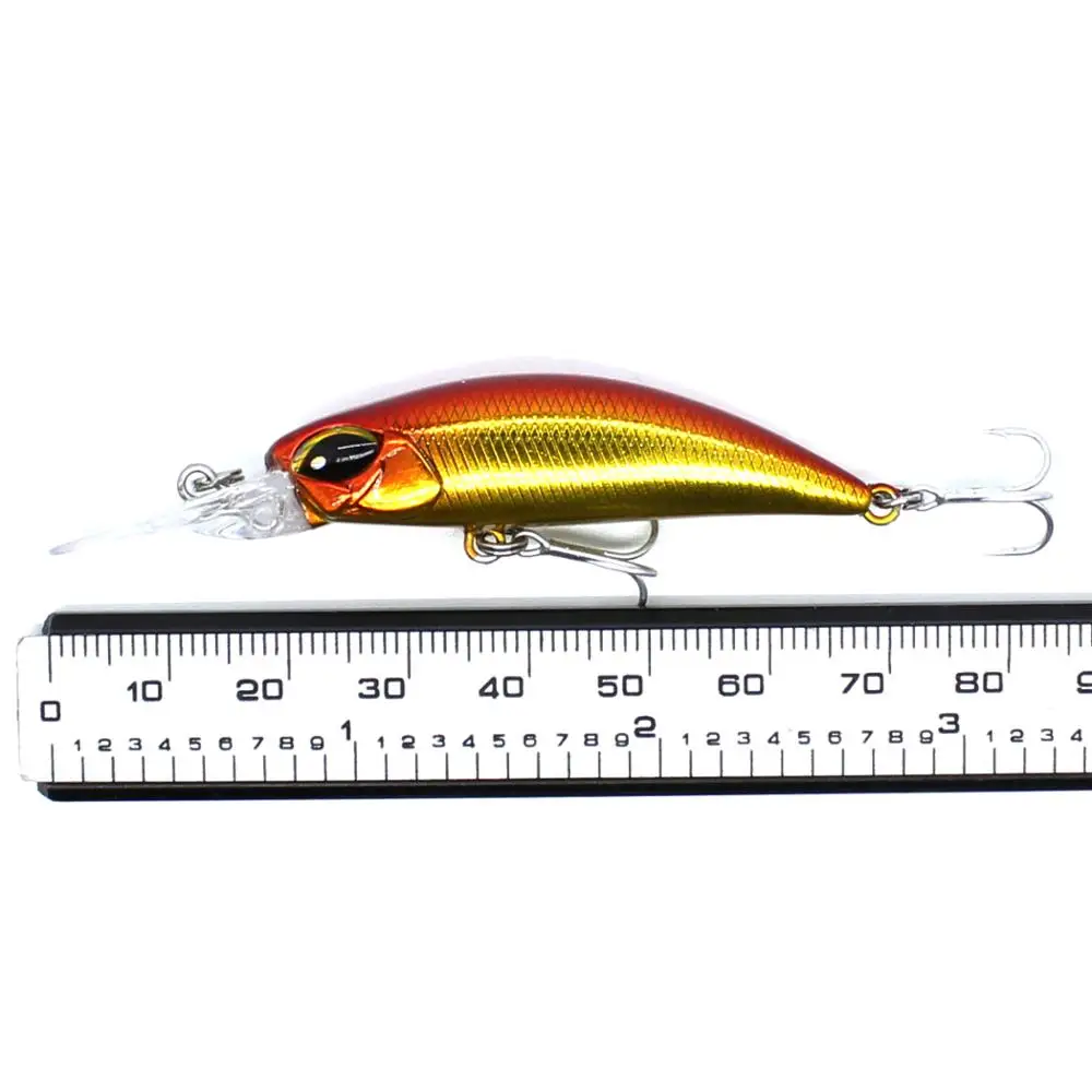 AOCLU-Hard Minnow Crankbait, Sinking Shad, Hard Bait, Saltwater Fishing Lure, Easy Cast, Fresh Saltwater, 70mm, 3.8g Depth 2.5m