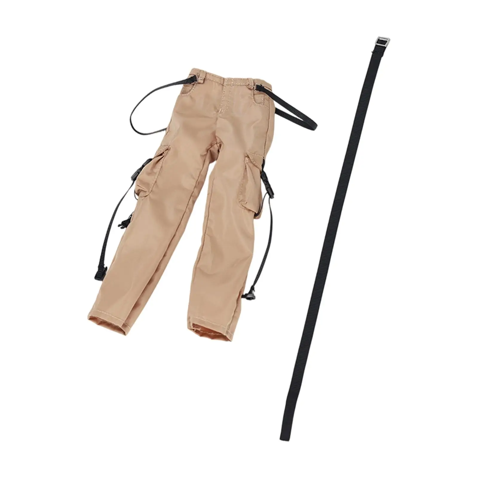 

1/6 Scale Doll Clothes Cargo Pants with Belt for 12 Inch Female Action Figures Collectible Body Accessories