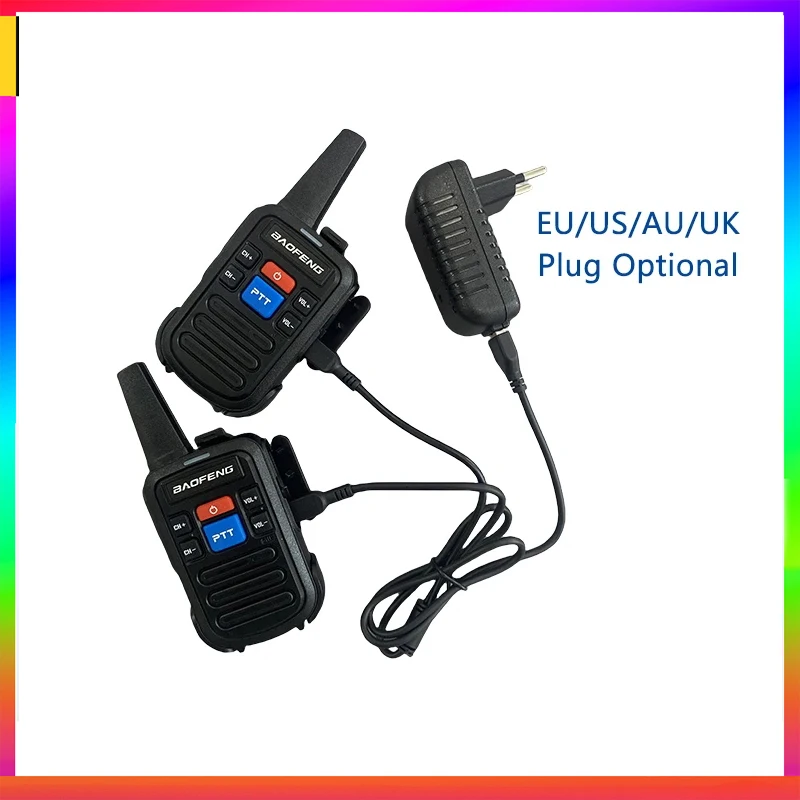 Baofeng BF-C50 Mini Walkie Talkie UHF Dual PTT 5W Kids Woki Toki Type-C Charger Child Intercom HF Transceiver 1500mAh Ham Radio