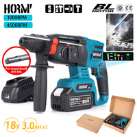 Brushless Electric Hammer Cordless Rotary Hammer Impact Drill 4 Modes Multifunctional Hammer Drill Pick For Makita 18V