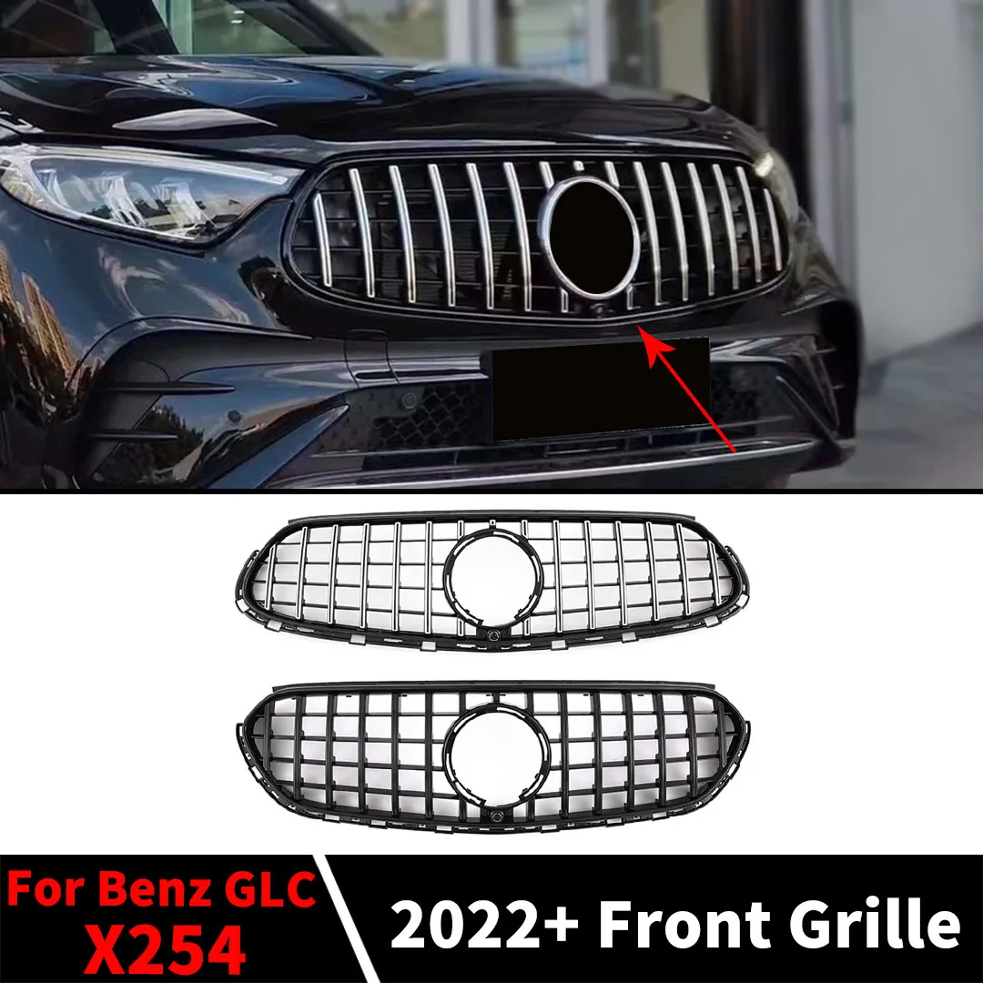 

Sport GT Diamond Style Front Inlet Grille Bumper Grill For Mercedes Benz New GLC X254 2022 2023 2024+ Middle Mesh Grid Tuning