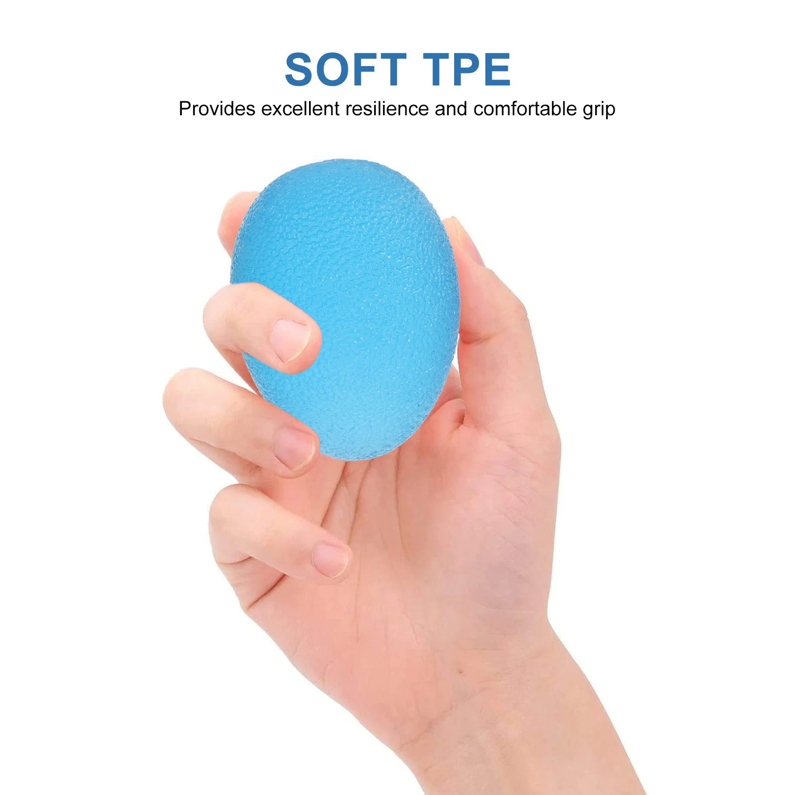 3 Pcs Grip Ball Hand Massage Roller Egg-shaped Hockey Stress Balls Massager Tpe Yoga Therapy Exercise Trustworthy